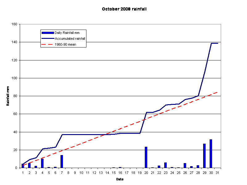  October 2008 rainfall