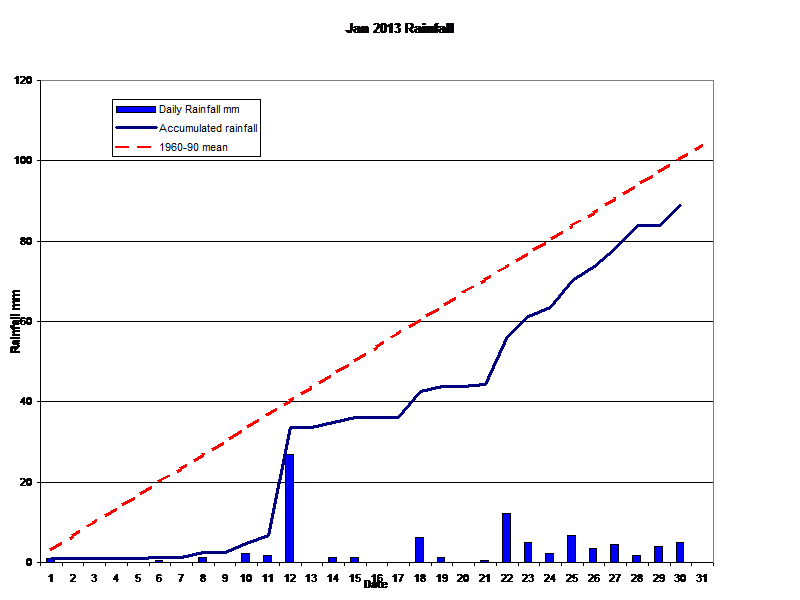 Jan 2013 Rainfall 